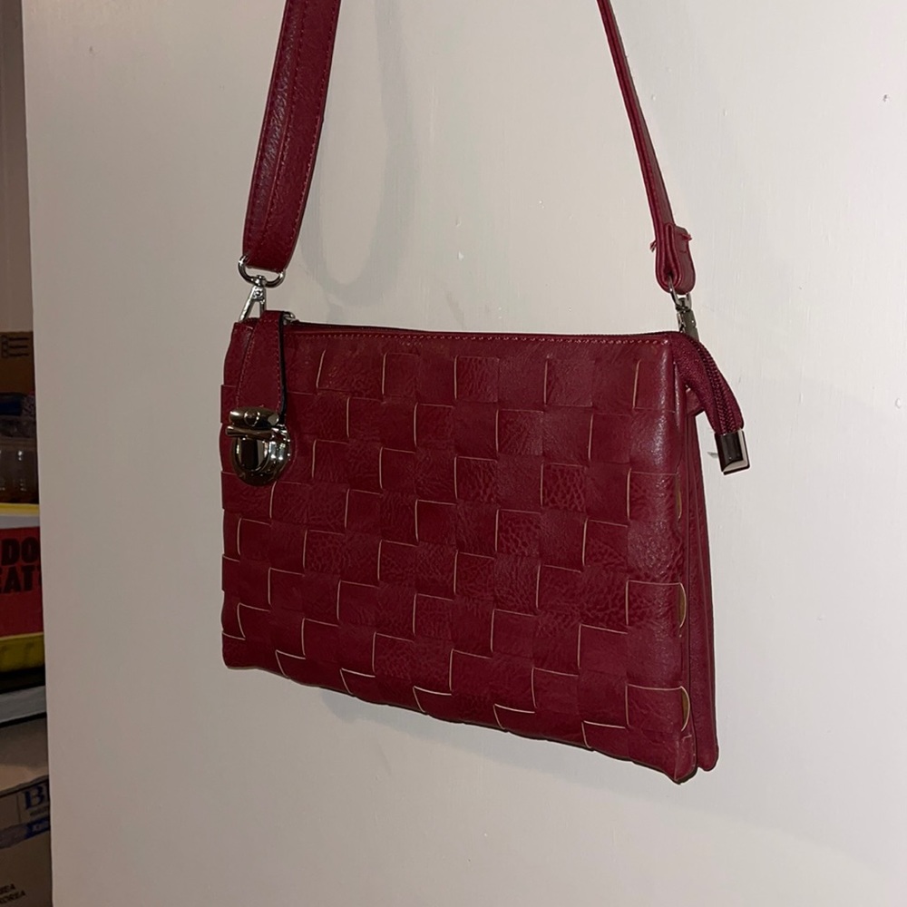 Maroon purse bag